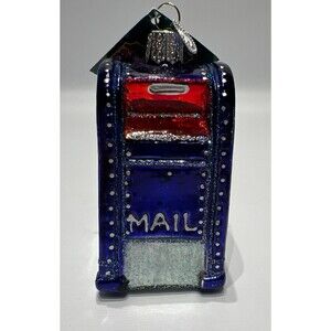 Old world mailbox Christmas ornament Glass
